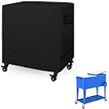WOMACO Cooler Cart Cover, Waterproof Outdoor Cooler Cart Covers, Heavy Duty Patio Rolling Cooler Ice Chest Protective Covers for Bar Cart, Fits for Most 80 Quart Rolling Cooler Cart