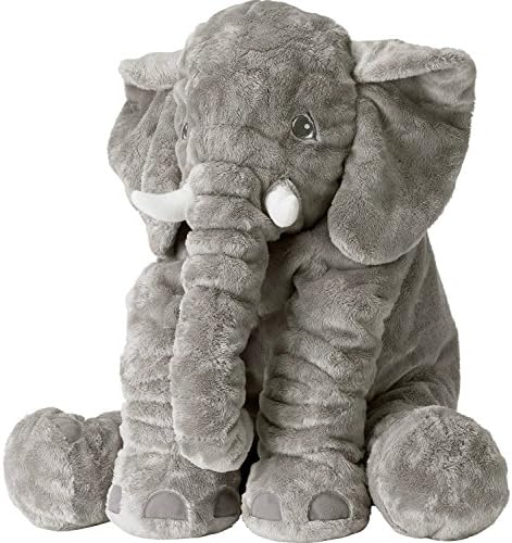 Weslisa Plush Elephant Toys Soft Animal Toys Stuffed Cushion Cute Children's Gifts (Grey)