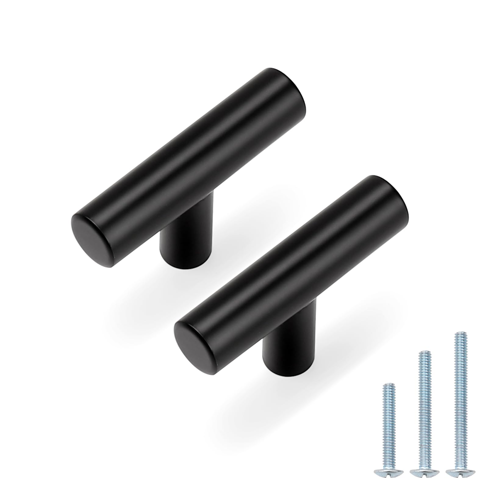 Boutons de meuble Probrico en acier inoxydable noir mat style moderne
