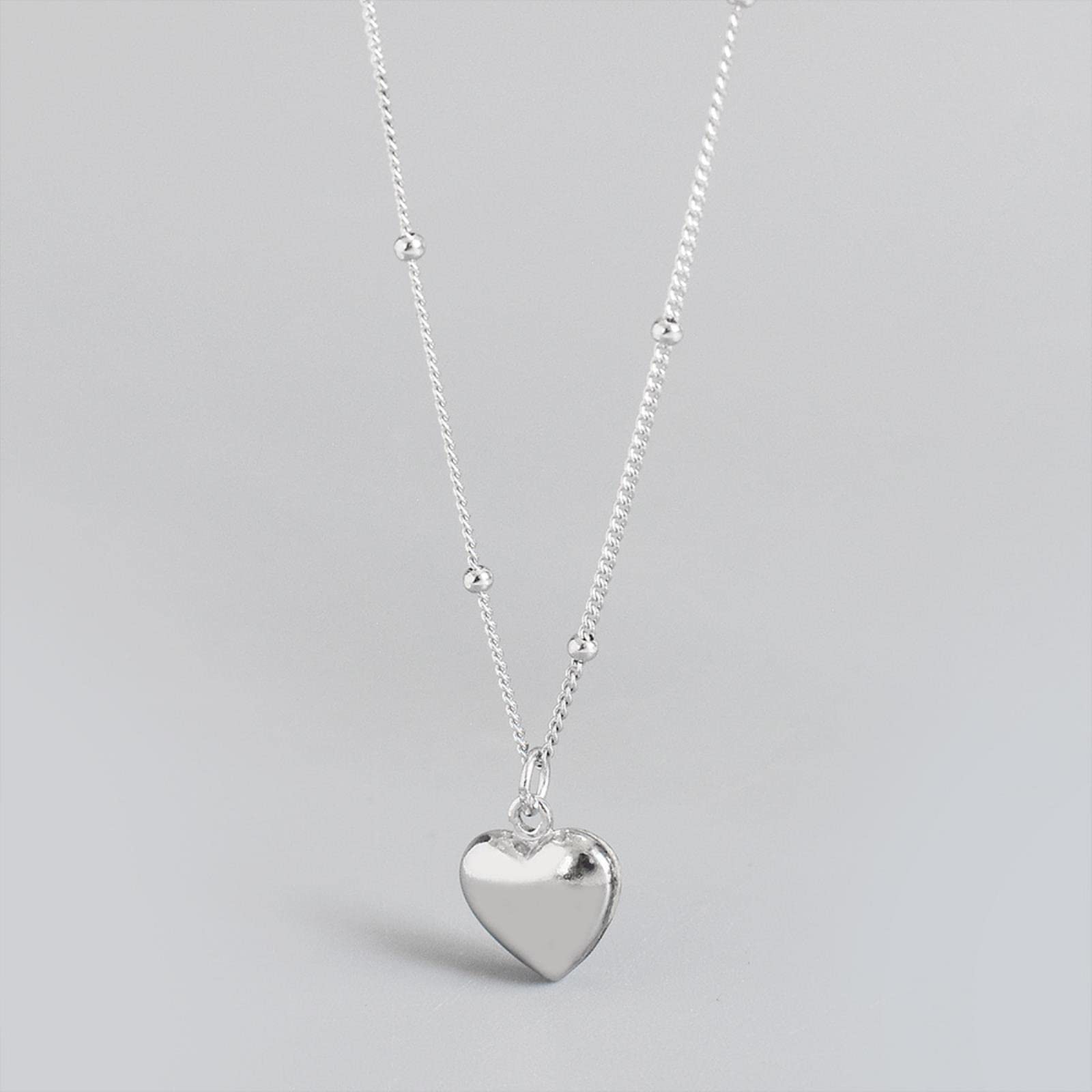 Collana Cuore Minimal, Catenina Delicata In Metallo Misto, Colori Argento E Oro, Per Donna