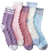 Fuzzy Socks for Women Winter Slipper Fluffy Fleece Cozy Cabin Plush Warm Sleep Soft Socks