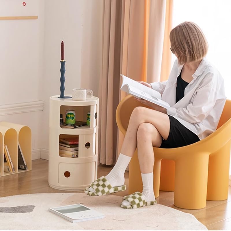 Amazon.co.jp: 3段ラウンドベッドサイドテーブル、小さなかわいい収納