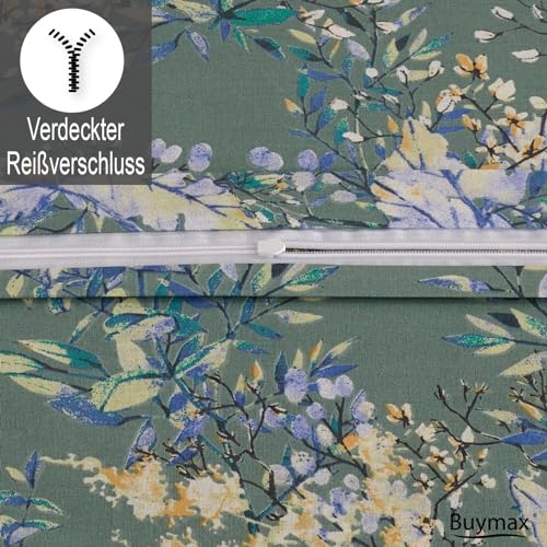 Buymax Bettwäsche 200x220 cm – Bettwäsche Set 3-teilig 200 x 220 cm, Renforcé 100% Baumwolle, Bettbezug mit 2 Kissenbezügen 80x80 cm… – Ansicht 4