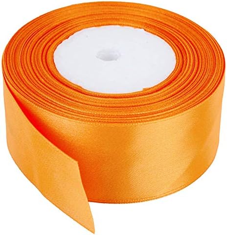 Trimming Shop White Full Roll Ribbon 40mm x 25 Metres - Double Sided Satin Brightly Coloured - 100% Polyester - For Gift Wrapping, Decorating, Arts and Craft - Machine Washable