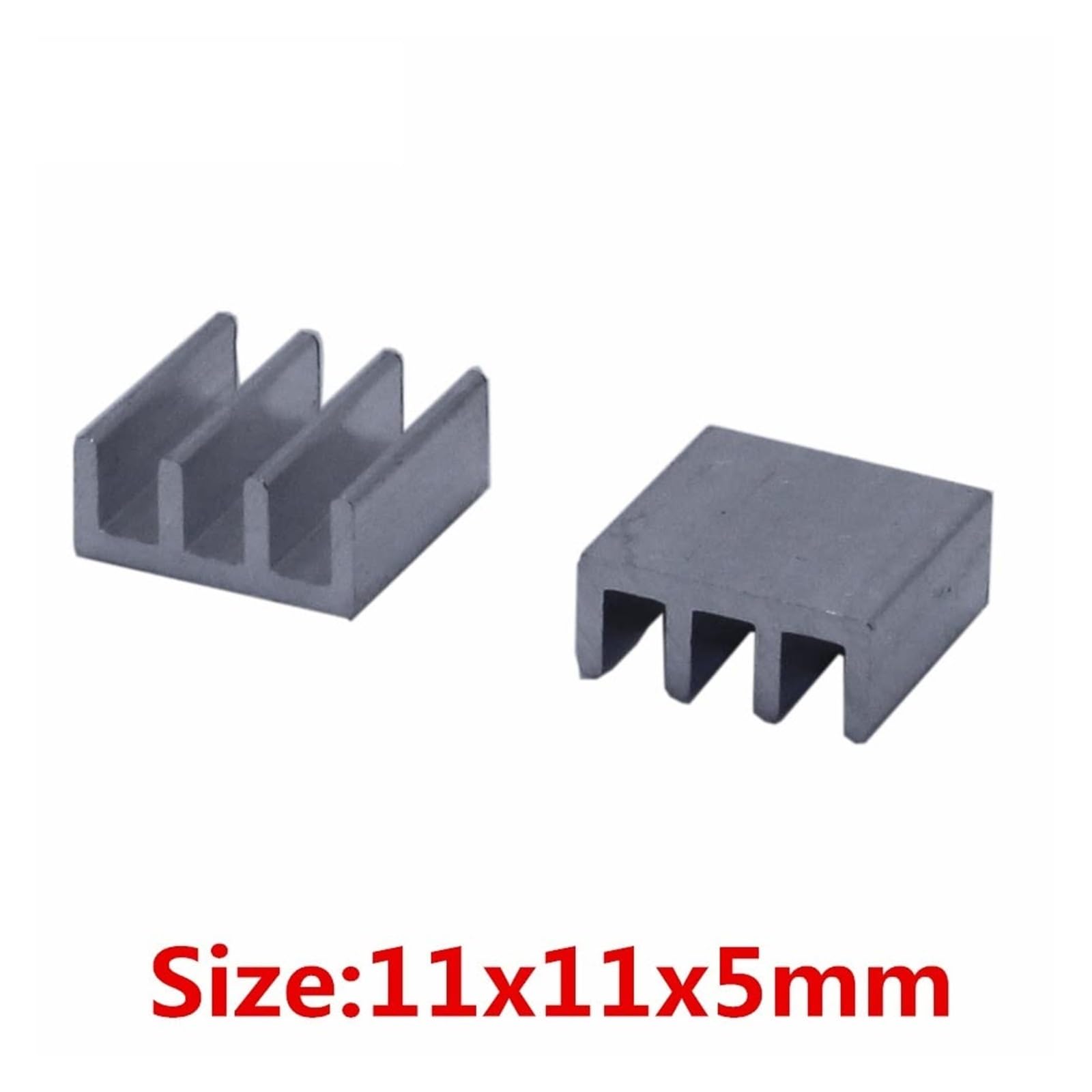 Używany w chłodnicach z chipem DIY Radiator 100 sztuk/partia 11x11x5mm Radiator aluminiowy wytłaczany Radiator chłodnicy do elektronicznego układu scalonego Ram Cooler Chłodzenie