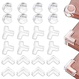 Protector de Esquinas 24 Piezas para Bebés y Niños, Protector de Bordes de Mesa Autoadhesivo Transparente, Protección para Esquinas de Muebles, Mesas, Armarios, Protectores de Esquina