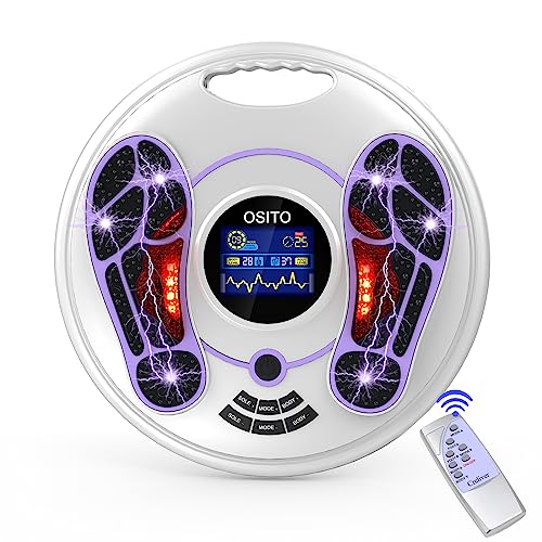 Medical Foot Circulation Machine, OSITO, Upgraded EMS Foot Massager, Circulation Blood Booster for Feet, 99 Levels for Reduces Fight Tired, Achy, Relieve Foot and Leg Problems, for Home Dad Mom Gift