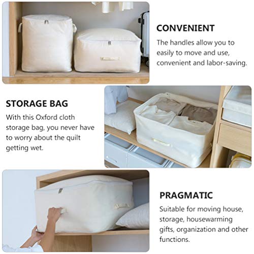 BESPORTBLE Bolsa de armazenamento de colcha grande dobrável com zíper, bolsa de armazenamento de edr