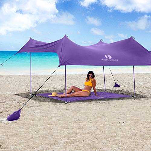 Red Suricata Sand Free Beach Mat – Large Sandproof Beach Blanket, Sandless, Waterproof – Fits And Matches Beach Canopy - Oversized Sand Proof Beach Mats For Outdoor, Picnic, Camping (Large, Purple) #TOP1