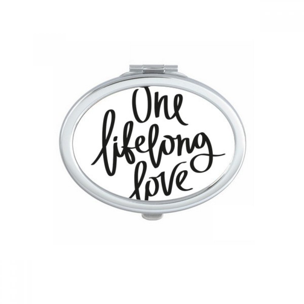 Miroir de poche ovale Un Amour Tout au Long, maquillage portable compact multicolore