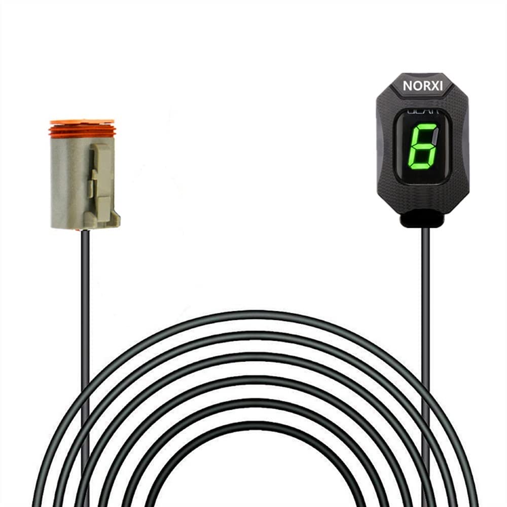 Indicador Marchas Moto Indicador de Marcha Medidor para Harlei Motocicleta Play EFI Motor ECU Enchufe Montaje 6 velocidades 1-6 Nivel indicador Velocidad