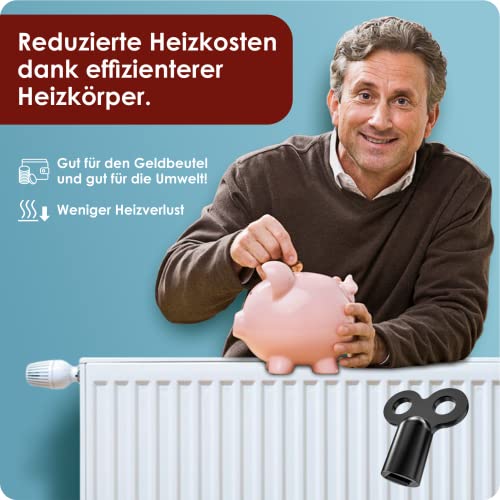 Entlüftungsschlüssel Weidebach 3x für Heizkörper schwarz