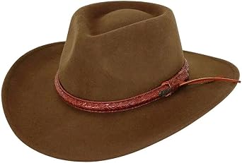 Outback Trading 1379 Mens Dusty Rider UPF 50 Water-Resistant Western-Style Wool Hat