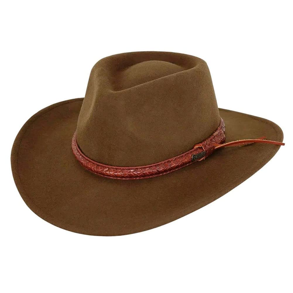 Outback TradingMen's Australian Wool Cowboy Hat (1379_Brown_Large)