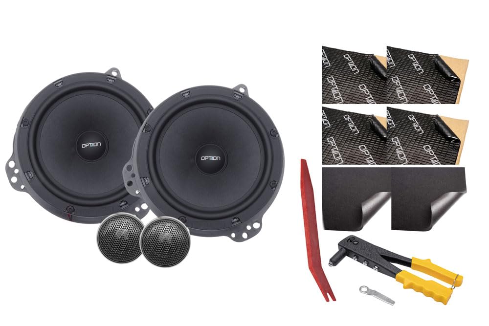 OPTION Lautsprecher Für Opel Vivaro B - Plug & Play Front-System, 165mm 2-Wege, 55W RMS