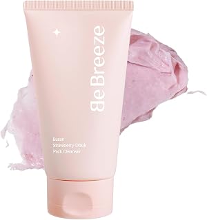 Busan Strawberry Dduk Pack Cleanser 4.23 oz – 3-in-1 Korean Vegan Facial Cleanser & Foam Wash with Rice and Strawberry Powder, Hydrating Neutral pH Amino Acid Face Wash, K-Beauty Skincare