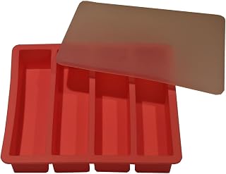 Silicone Standard Size Butter Mold Tray with Lid Buttermeister (Pink Bright)