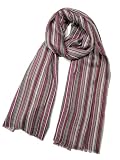 Shanlin Unisex Color Patches Stripes Cotton Scarves for Men and Women (ST-Purple)