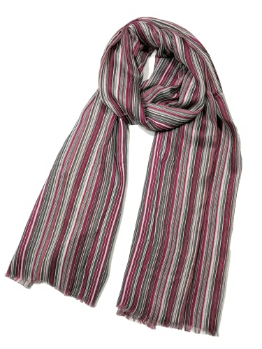 Shanlin Unisex Color Patches Stripes Cotton Scarves For Men And Women (St-Purple) #TOP13