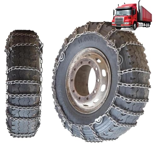 9mm Set of 2 Heavy Duty Snow Chains for Suvs and Cars Skid Traction Chains High Strength Manganese Emergency Use for Tire Reliable in Snow 11R22.5 2pcs 275/80R22.5