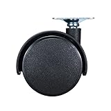 4-teiliges Tischrad, 48 mm, 40 mm, Möbelrollenplatte ohne Bremse, drehbare Lenkrollen, Ersatz for Trolley, Wagenrolle, Schwarz(40mm)