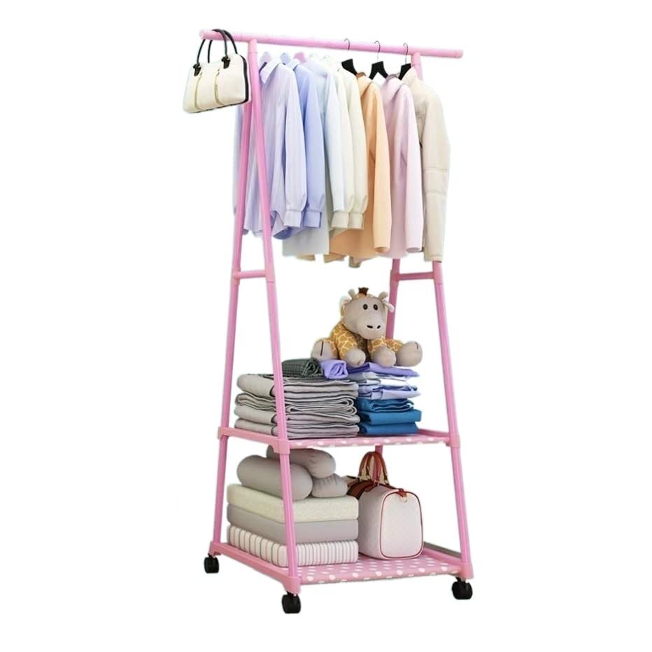 Perchero Colgadores Perchero Con Banco De Ruedas, Estante De Almacenamiento, Organizador, Fácil Montaje, Colgador De Suelo De Metal, Soporte Para Abrigos Para Cocina, Dormitorio Y Oficina Perchero de