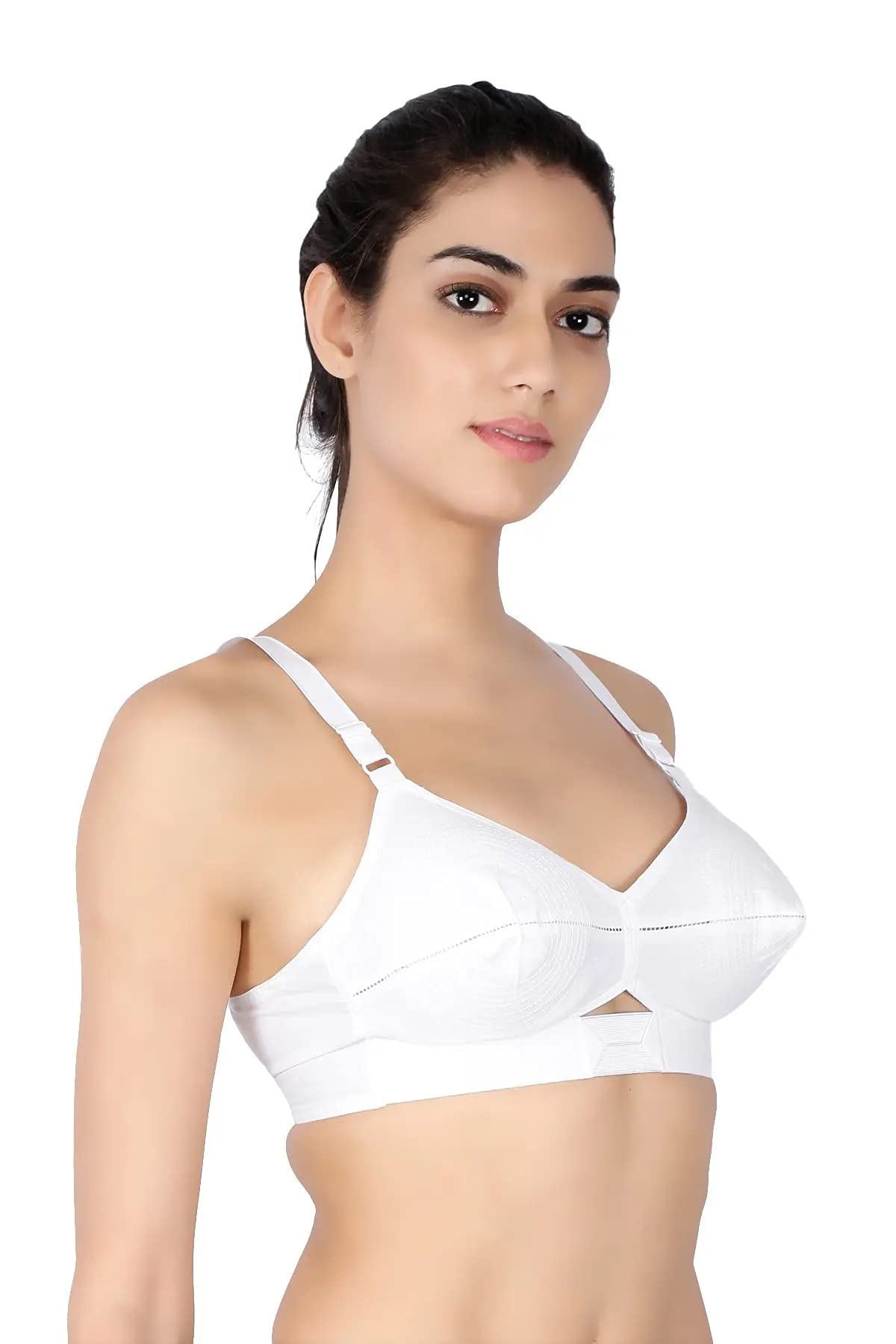 Winsome Women's Cotton Non-Padded Wire Free Full Coverage Bra