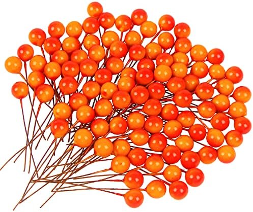 SULOLI 100PCS Red Berries Christmas Decorations Artificial Berries for Christmas Wreath Decorations Wreath Making Supplies Christmas Garland Decorations