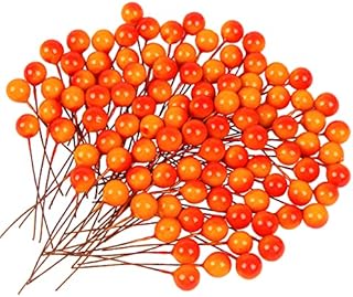 SULOLI 100PCS Red Berries Christmas Decorations Artificial Berries for Christmas Wreath Decorations Wreath Making Supplies Christmas Garland Decorations