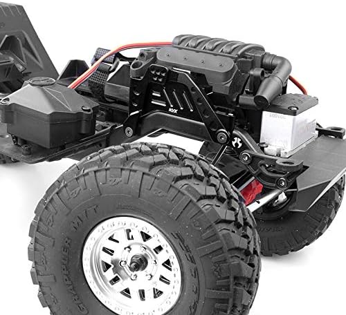 KYX Racing Aluminum Front Shock Towers Suspension Bracket Shock Absorber Bracket for 1/10 RC Crawler Car Axial SCX10 III AXI03007 SCX10.3 (Black)