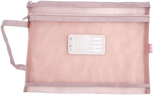 CHDHALTD Bolsa para carpetas de archivos A4, bolsa de malla con cremallera, carpetas de archivos tamaño A4, carpetas de sobres, organizador de