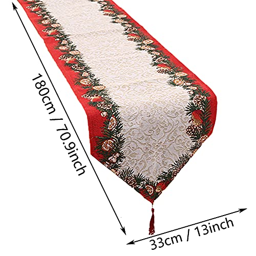 通用 Runner da Tavola Natalizio con Stampa Bianca
