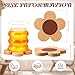 Foaincore 48 Pcs Thick Flower Cork Coasters for Drinks 4 Inch Absorbent Reusable Farmhouse Rustic Wood Drink Coasters for Coffee Wine Mug Desk Glass Table Aesthetic Cute Apartment Decoration