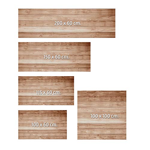 MEGADECOR Hoofdeinde voor bed, decoratief, economisch, van hout, horizontale planken, eiken helder, verschillende maten (200 cm x 60 cm) - Afbeelding 7