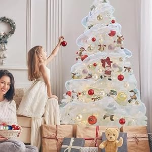 Bdl8ftwhitechristmastreepremiumhingedartificialpinetreewithsolidmetalstand1500tips Urban Country Home Decor Bdl 8ft white christmas tree premium hinged artificial pine tree with solid metal stand1500tips urban country home decor