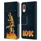  Head Case Designs Offizielle AC/DC ACDC Bonfire Albumgrafik Leder Brieftaschen Huelle kompatibel mit Samsung Galaxy A40 (2019)