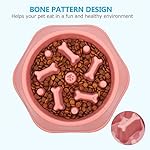 UPSKY Slow Feeder Dog Puzzle Bowl, Interactive Bloat Stop Non-Slide Lick Treat Bowl for Small Medium Dogs (Pink) - Image 3