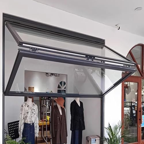 Ventana de aleación de aluminio vertical con vidrio templado de diseño 3