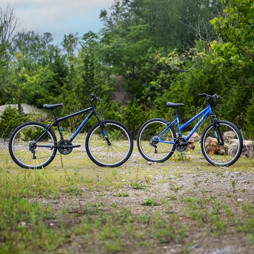 Image of Huffy Stone Mountain Bike for Men and Women, 20 inch /24 inch /26 inch, 6-Speed (20 inch) or 21-Speed, Front or Dual Suspension (Varies), Multiple Colors, Adjustable Saddle, Shimano Equipped, All-Terrain Tires