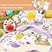 18 Pack Easter Candy Cards with Plastic Domes, Bulk Bunny Chocolate Card Holder DIY Bunnies Eggs Chick Card Candy Holder, Greeting Cards Gift for School Class Spring Party Favors