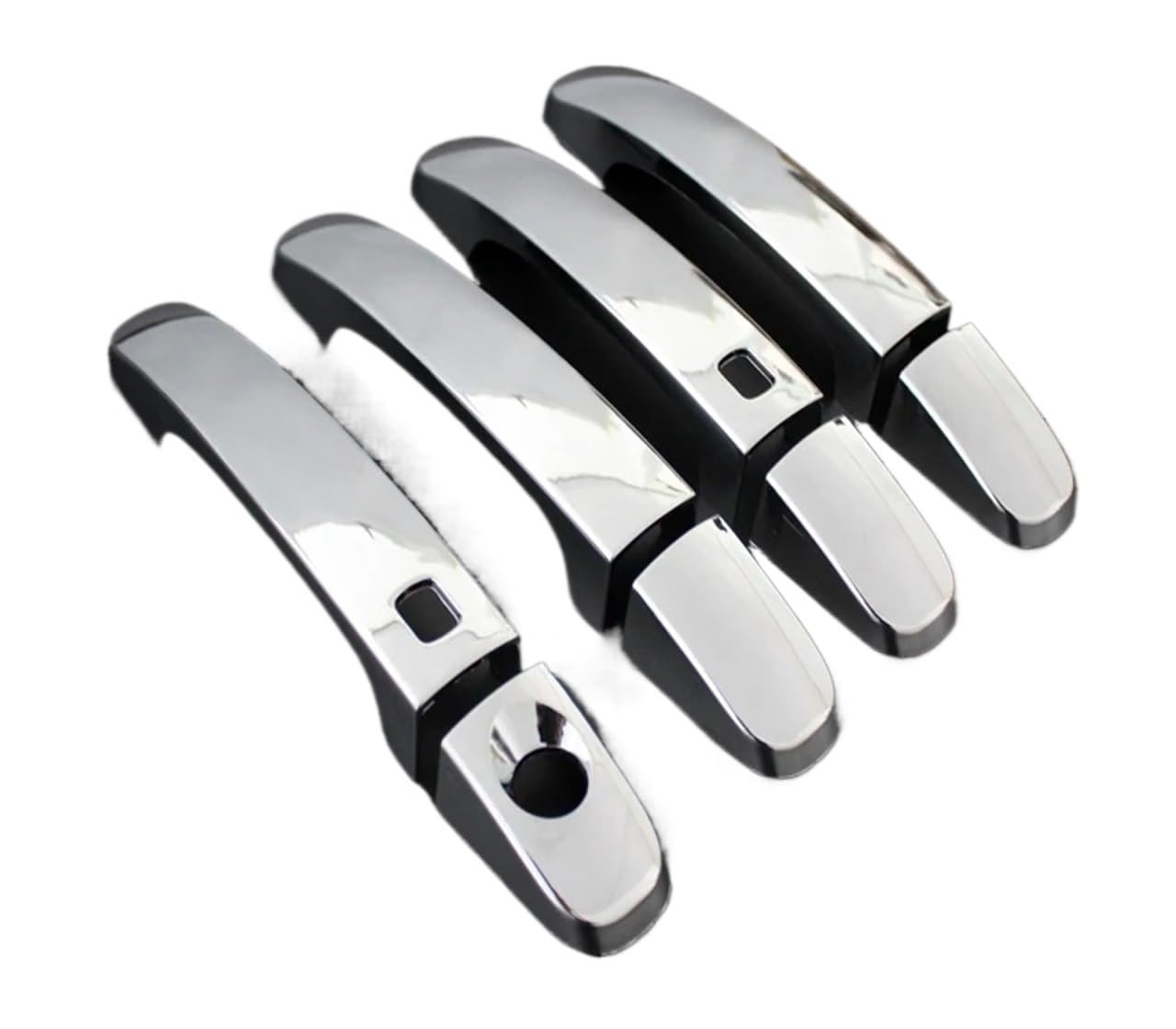 Pacsci Chrome With Hole Car Outer Door Handle For Ranger Wildtrak T6 T7 T8 2012-2021 For Abs Door Handle Cover(Chrome With Hole)