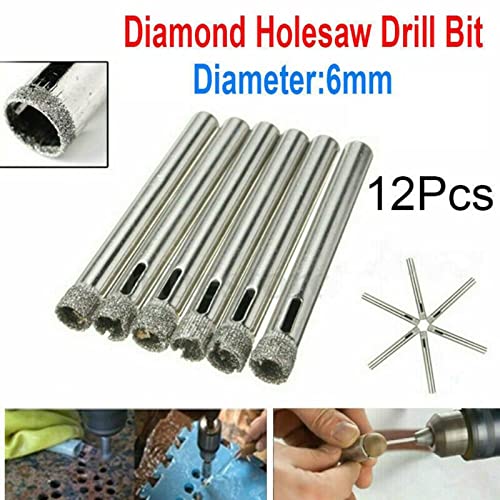 NUSHKI 12Pcs 6mm Diamante Brocas para Cerámica miniatura 4