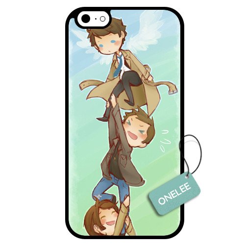 Onelee - Customized Cartoon Supernatural TPU Case Cover for Apple iPhone 6 - Black 13 Wireless Phone Accessory