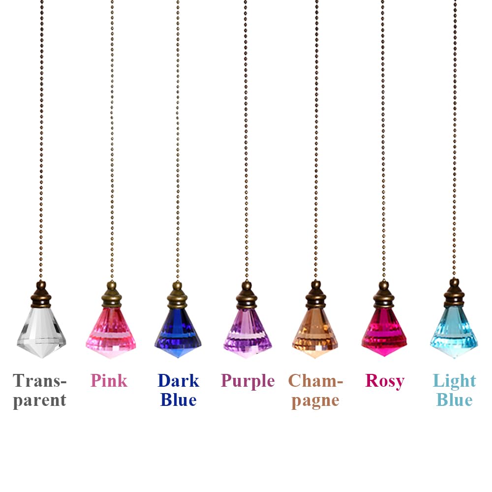 2 Pcs Light Pull Chain, 50cm Crystal Pull Chain Extension - Image 4