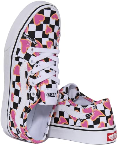 Vans Vans Women's Sneaker, Hearts Checkerboard Multi White, 6.5
