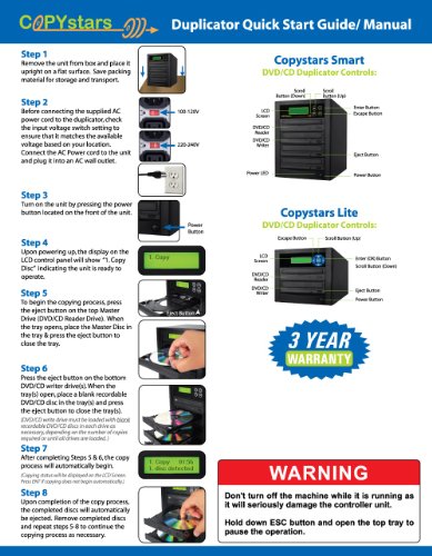 Copystars Disc-duplicator Sata Optical Burners Cd DVD-Duplication Copier Tower (DVD-1TB-6)