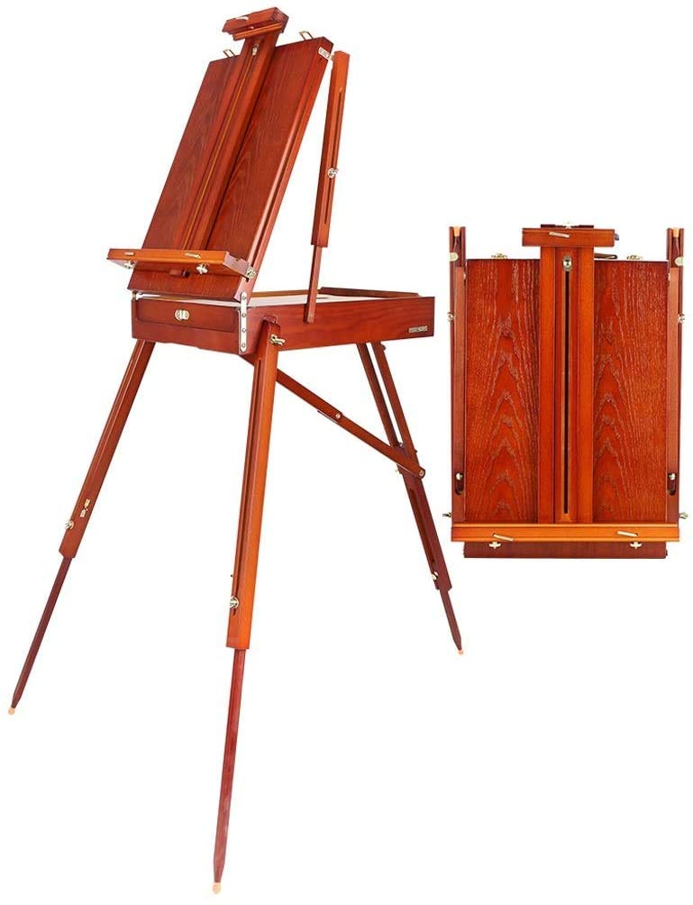NGDFGR Easel Large Floor Display Tripod Artist Easel With Drawer Collapsible Studio Desktop Easel Artist Stand Ing Stand,