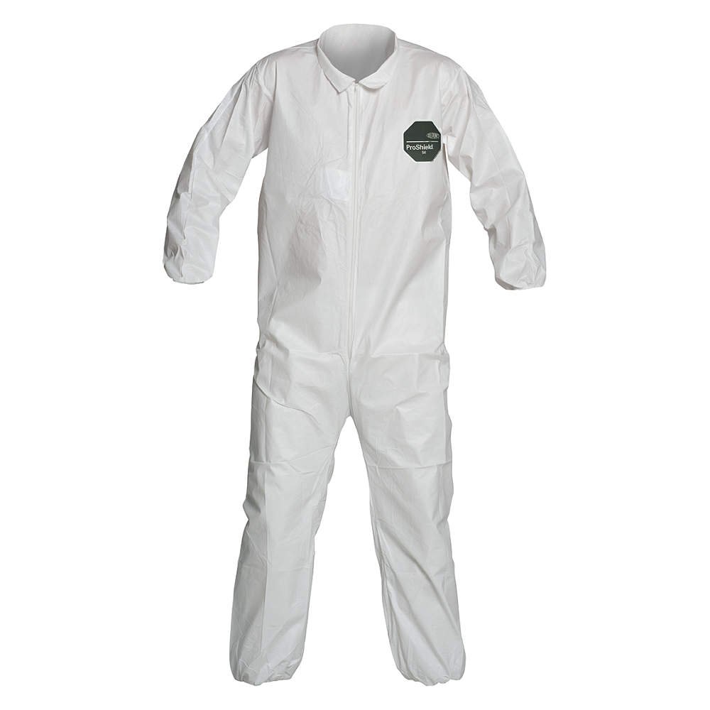 DuPont ProShield 50 Protective Coverall with Collar, White, 2X-Large, 25-Pack
