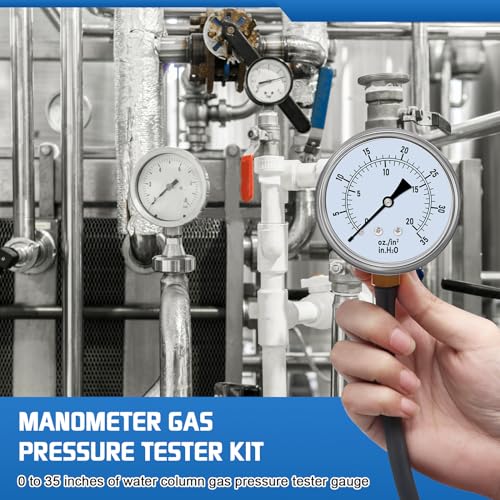 Boltigen Manometer Gas Pressure Tester, Natural Gas or LP Gas Manifold