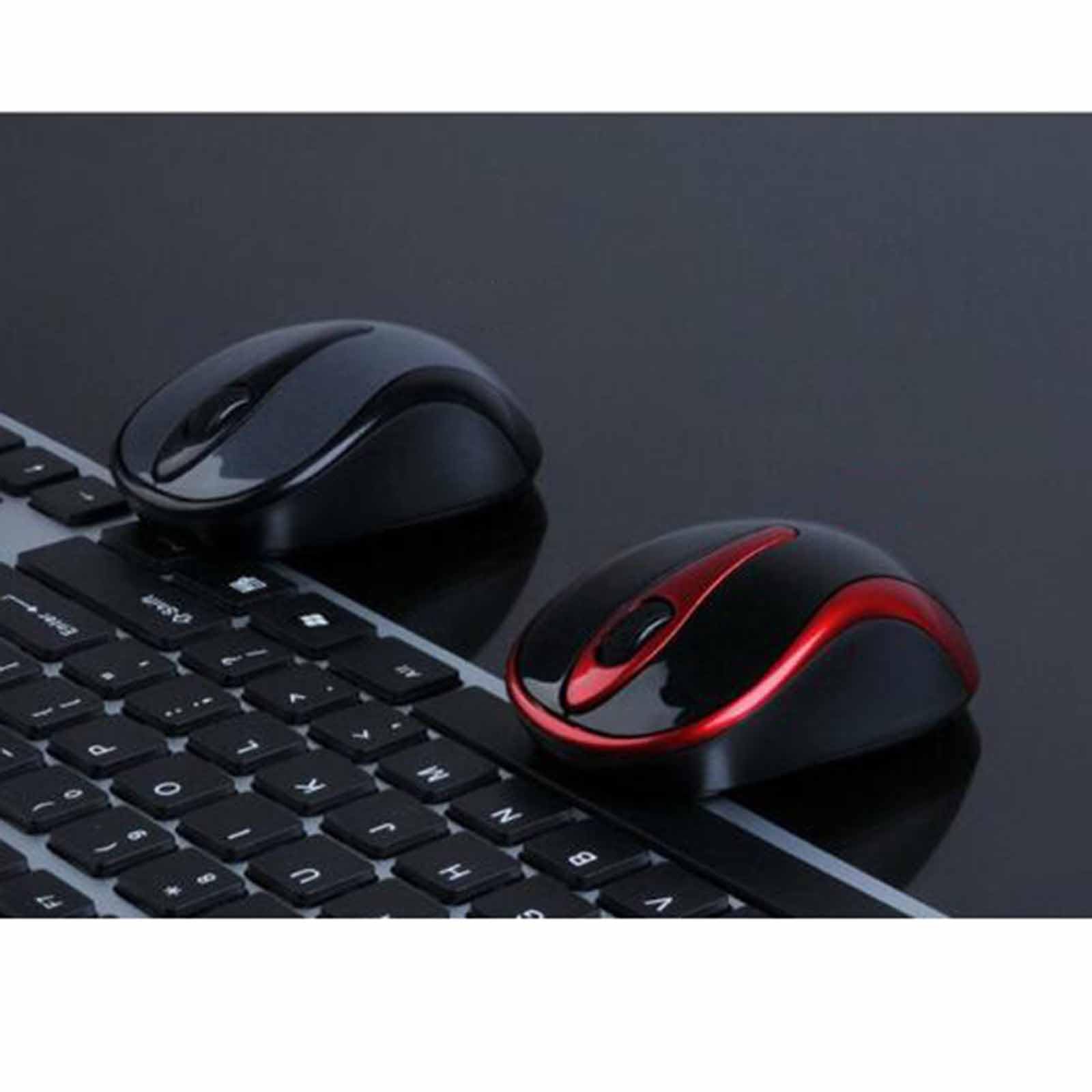 Mysz Mysz bezprzewodowa Mysz komputerowa do laptopa Usb Gaming Ergonomiczna mysz Urządzenie wskazujące Lekka przenośna mysz optyczna Mini 2,4 GHz 1000 dpi(Rosso)